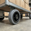 80mm Medium Duty Non Marking Grey Rubber Wheel 20mm Bore
