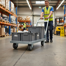 100mm Swivel Bolt Hole Castor | Grey TPR Wheel | 100kg Load Capacity