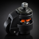 50mm Black Footmaster Levelling Castor – M12X18 Stem Fitting