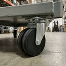 50mm Twin Wheel Rubber Top Plate Castor - 100kg Load Capacity