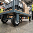 80mm Solid Black Rubber Wheels with Metal Centre - 50kg Load