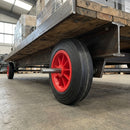 200mm Solid Rubber Trolley Wheel – 12.7mm Bore