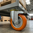 200mm Heavy Duty Swivel Braked Castors with Polyurethane Wheel