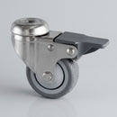 60mm Braked Bolt Hole Castor with TPR Wheel
