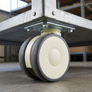 50mm Twin Wheel Castor with Plate Fitting