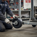 Premium 300mm Diameter Wheel with Cast Iron Centre and Elastic Rubber Tyre, 800Kg Load Capacity
