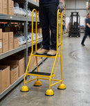 2-Step Mobile Safety Steps 570mm Height with Ribbed Rubber Treads