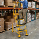 Warehouse Ladder Steps 2.52m with Ribbed Rubber Treads