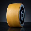 Yellow Polyurethane Wheel 150mm with 20mm Ball Journal Bearing