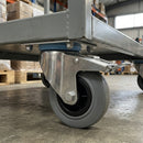 125mm Braked Castor – Grey Rubber Wheel