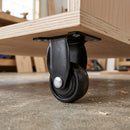 25mm Soft Black Furniture Fixed Castor - Fixed Design