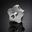 Handwheel Polished Aluminium M8 x 40mm Diameter