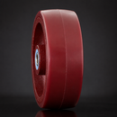 Red Polyurethane Wheel 250mm Cast Iron 19.1mm Bearing