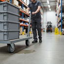 Premium 125mm Diameter Wheel with Grey Thermoplastic Rubber Tread and Nylon Centre for Heavy Load Applications