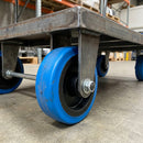 Blue Rubber Wheel 100mm x 15mm Plain Bore