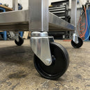 100mm Swivel Bolt Hole Castor – Black Plastic Wheel, M10
