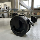 65mm Twin Black Braked Castor with M10x15 Stem