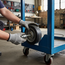 Premium 100mm Diameter Elastic Rubber Tyred Wheel with Aluminium Centre and 200Kg Load Capacity