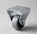 100mm Fixed Castor - Grey Rubber Wheel