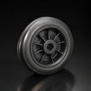 200mm Thermoplastic Wheel with Black Elastic Rubber Tyre