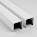 White Steel Square Tube 25 x 25mm, 3m Length (Pack of 2)