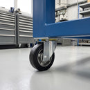 Swivel Castor Black Rubber on Aluminium Wheel Ball Bearing Top Plate 2