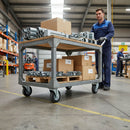 100mm Swivel Bolt Hole Castor | Black Rubber Tyre | Metal Centre | 75kg Capacity